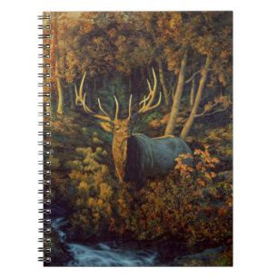 Bull Elk in het herfstbos Notitieboek