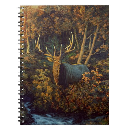 Bull Elk in het herfstbos Notitieboek (Voorkant)