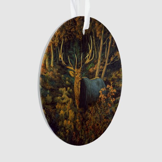 Bull Elk in het herfstbos Ornament (voorkant)