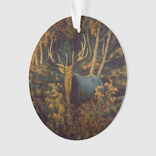 Bull Elk in het herfstbos Ornament (voorkant)