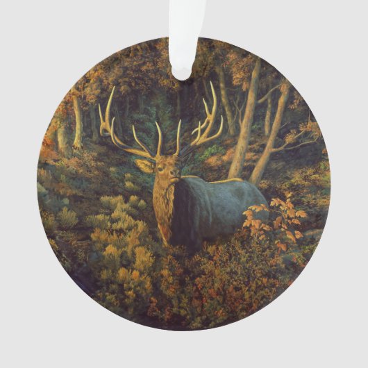 Bull Elk in het herfstbos Ornament (voorkant)