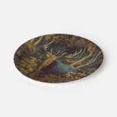 Bull Elk in het herfstbos Papieren Bordje (Gekanteld)