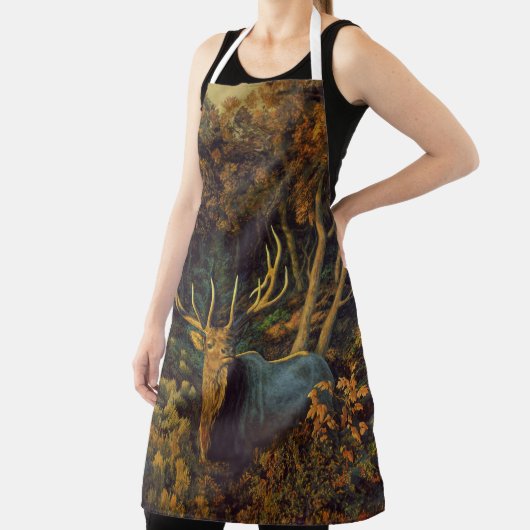 Bull Elk in het herfstbos Schort (Insitu)