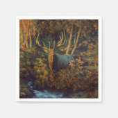 Bull Elk in het herfstbos Servet (Voorkant)