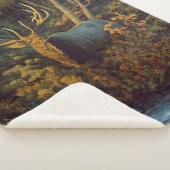 Bull Elk in het herfstbos Sherpa Deken (3/4)