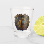 Bull Elk in het herfstbos Shot Glas (Voorkant)