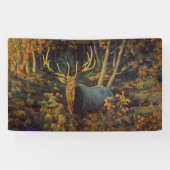 Bull Elk in het herfstbos Spandoek (Horizontaal)
