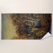 Bull Elk in het herfstbos Strandlaken (Voorkant)