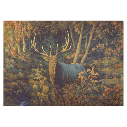 Bull Elk in het herfstbos Tafelkleed (Voorkant (Horizontaal))