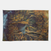 Bull Elk in het herfstbos Theedoek (Horizontaal)