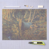 Bull Elk in het herfstbos Tissuepapier (Craft)