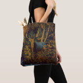 Bull Elk in het herfstbos Tote Bag (Dichtbij)