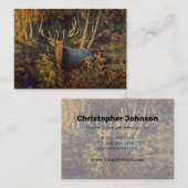 Bull Elk in het herfstbos Visitekaartje (Voorkant / Achterkant)