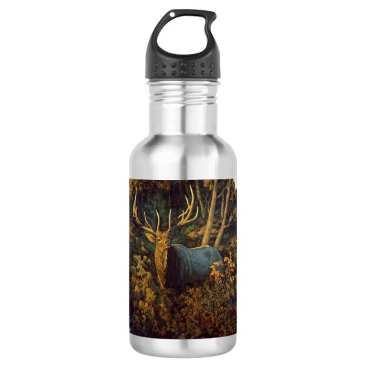 Bull Elk in het herfstbos Waterfles (Voorkant)