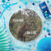 Bull Elk in Jasper, Alberta 50th Birthday Papieren Bordje (Feest)