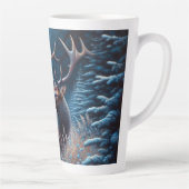 Bull Elk in Meadow met pijnbomen Latte Mok (Rechts)