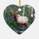 Bull Elk in Rhododendrons Keramisch Ornament (Voorkant)