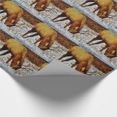 Bull Elk in sneeuw. Cadeaupapier (Hoek)