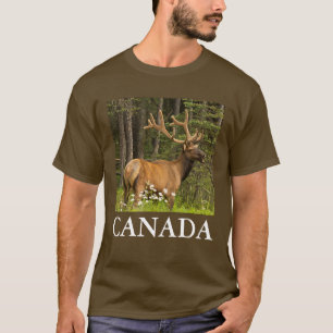 Bull elk in velvet, Canada T-shirt