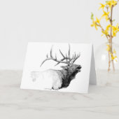 Bull Elk Kaart (Gele Bloem)