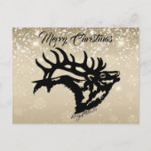 Bull Elk kerstBriefkaart Briefkaart (Voorkant)