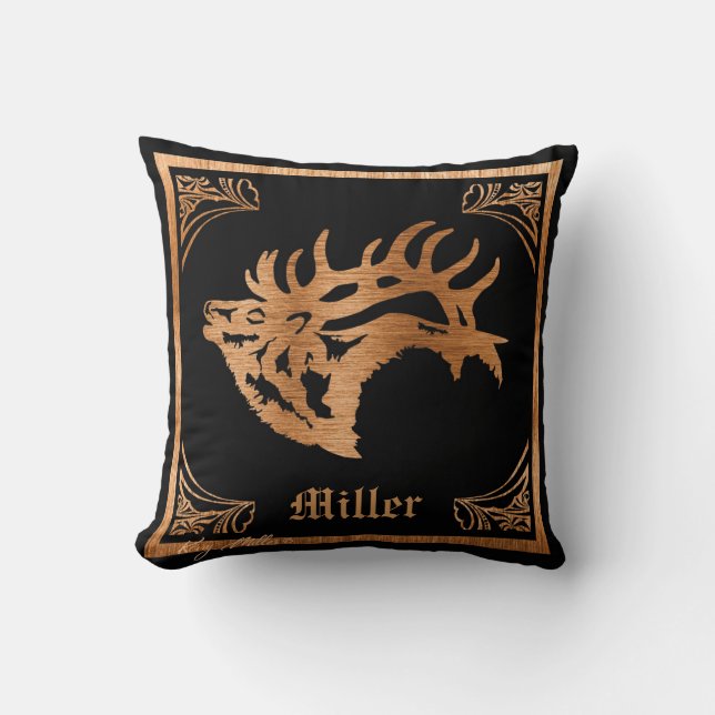Bull Elk Kussen (Voorkant)