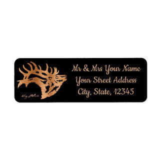 Bull Elk Label