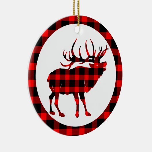 Bull Elk Large Game Pset Ceramic Ornament (Rechts)