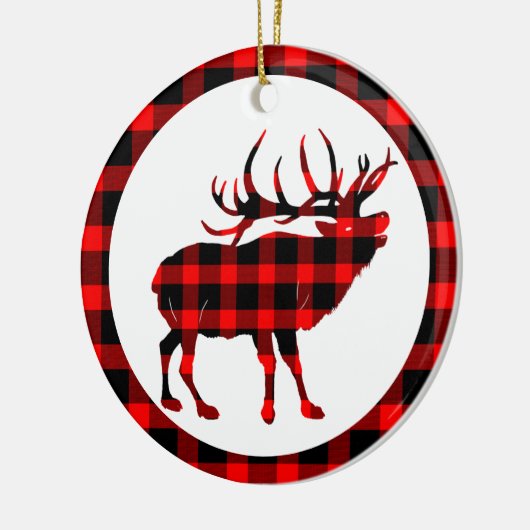 Bull Elk Large Game Pset Ceramic Ornament (Links)
