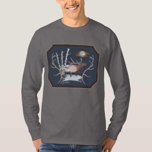 Bull Elk Long Sleeve T-Shirt (Voorkant)