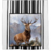 Bull Elk Monarch van Glen Wilderness Shower Curtai Douchegordijn (Voorkant)