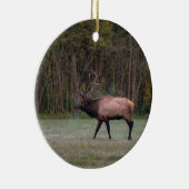 Bull Elk Morning Walk Keramisch Ornament (Rechts)
