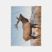 Bull Elk Near Mammoth | Wyoming Fleece Deken (Voorkant)