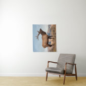 Bull Elk Near Mammoth | Wyoming Wandkleed (In situ)