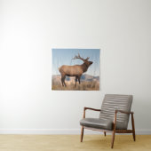 Bull Elk Near Mammoth | Wyoming Wandkleed (In Situ (horizontaal))