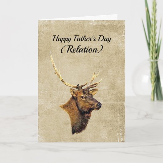 Bull Elk photo (head and shoulders) Father's Day Kaart (Voorkant)