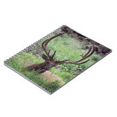 Bull Elk resting in Alpine Meadow met Antlers Notitieboek (Linkerzijde)