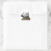 Bull Elk Ronde Sticker (Tas)
