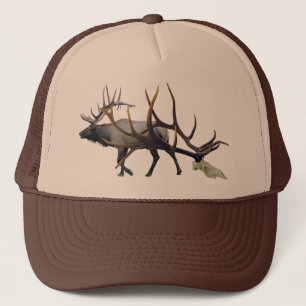 Bull elk schedel maakt je eigen trucker pet