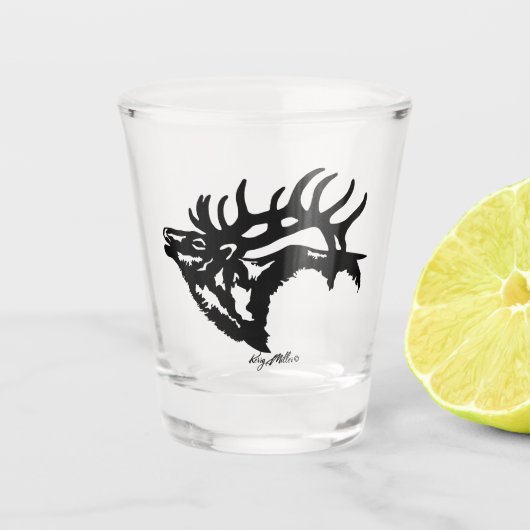 Bull Elk Shot Glas (Voorkant)