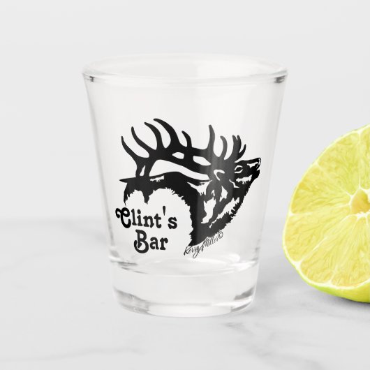Bull Elk Shot Glass Glas (Voorkant)