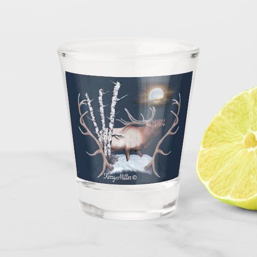 Bull Elk Shot Glass Glas (Voorkant)