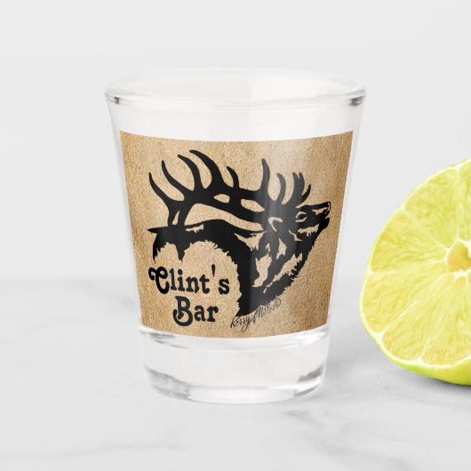 Bull Elk Shot Glass Glas (Voorkant)
