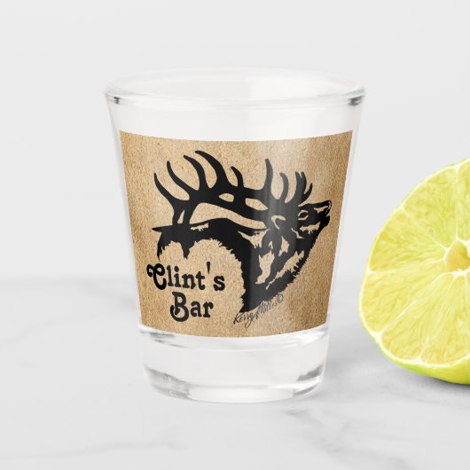 Bull Elk Shot Glass Shot Glas (Voorkant)