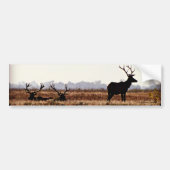 Bull Elk Silhouette Bumpersticker (Voorkant)