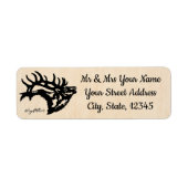 Bull Elk Silhouette Label (Voorkant)
