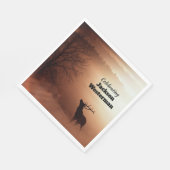 Bull Elk Silhouette Memorial Servet (Hoek)