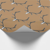 Bull elk skull European mount, bw Cadeaupapier (Hoek)