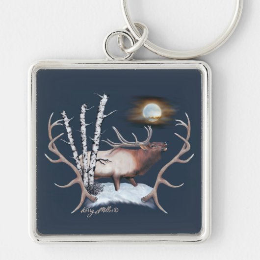 Bull Elk Sleutelhanger (Voorkant)