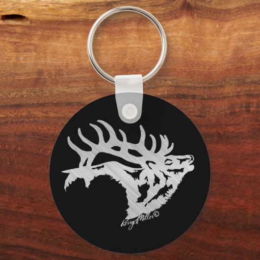 Bull Elk Sleutelhanger (Voorkant)